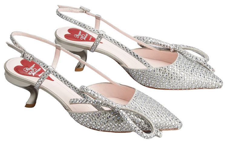 Order (Women) Roger Vivier Crystal Buckle Pointed Toe Stiletto 'Silver' RVW63835440RS0B007