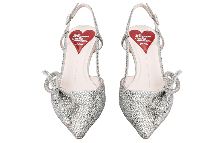 Lookbook (Women) Roger Vivier Crystal Buckle Pointed Toe Stiletto 'Silver' RVW63835440RS0B007