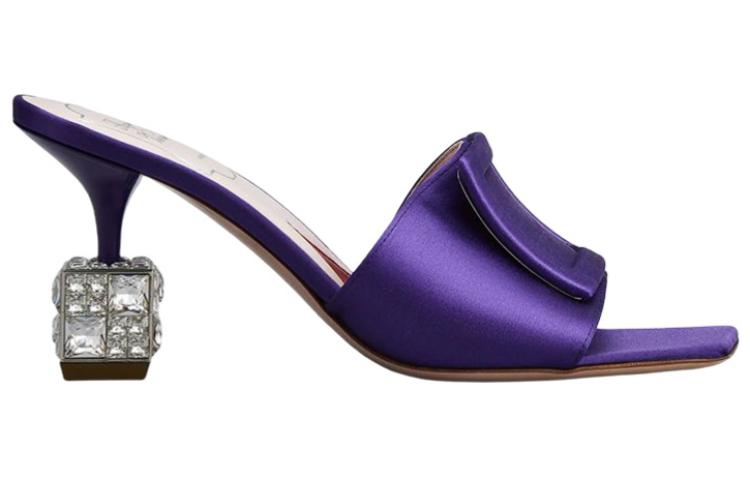 (W) Roger Vivier Cube Strass 'CMFT Transparent Fashion Slide Purple' 圖 2
