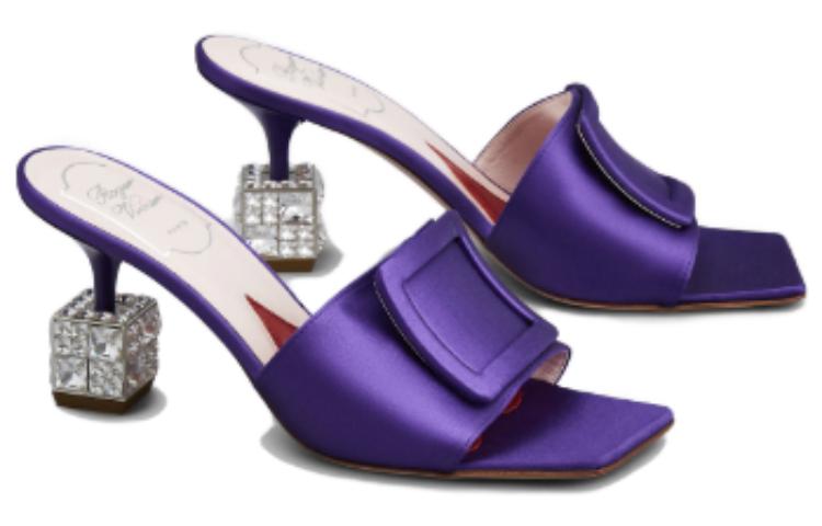 (W) Roger Vivier Cube Strass 'CMFT Transparent Fashion Slide Purple' 圖 3