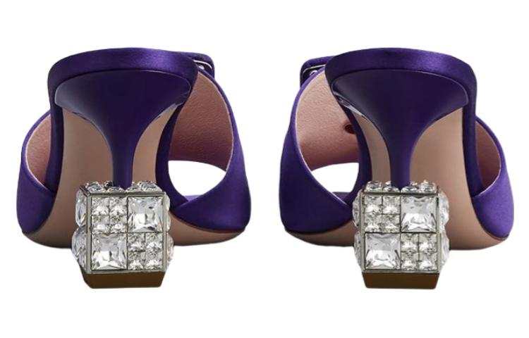 (W) Roger Vivier Cube Strass 'CMFT Transparent Fashion Slide Purple' 圖 4