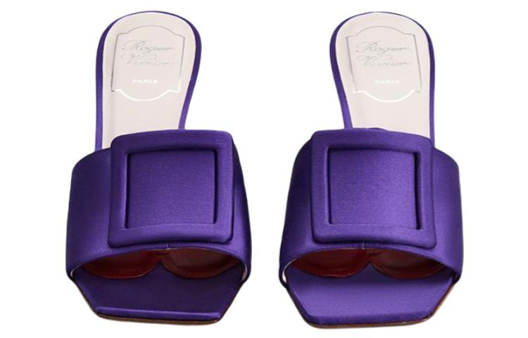 (W) Roger Vivier Cube Strass 'CMFT Transparent Fashion Slide Purple' 圖 5