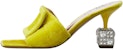 (W) Roger Vivier Cube Strass Velvet Tumit Tinggi Mules 'Kuning' RVW64932170AQPG208