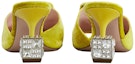 Purchase (W) Roger Vivier Cube Strass Velvet Tumit Tinggi Mules 'Kuning' RVW64932170AQPG208
