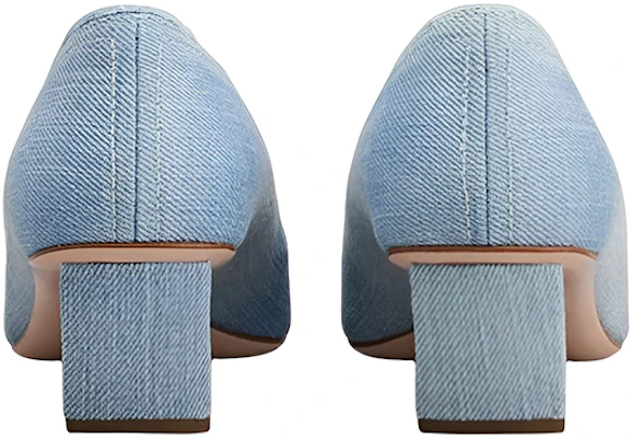 (W) Roger Vivier Tacón Medio Vaquero 'Hebilla Metálica Azul Claro' RVW00633320JDLU207 Shop (W) Roger Vivier Tacón Medio Vaquero 'Hebilla Metálica Azul Claro' RVW00633320JDLU207