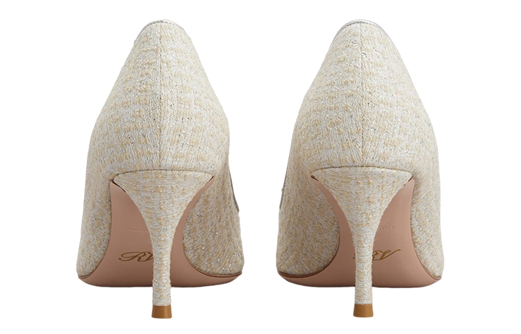 (W) Roger Vivier Fabric Crystal Buckle Stiletto 'Beige' 圖 4