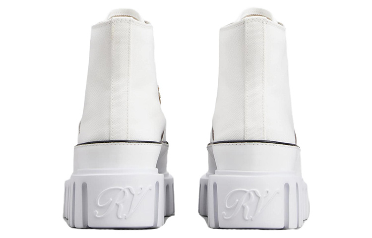 Shop (W) Roger Vivier Stoffen Mode Veterschoen Plateauzool ''Wit'' RVW64635860Q4U0001