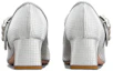 Purchase (Women) Roger Vivier Fabric Round-Toe Buckle Block Heel 4.5cm 'Silver' RVW51936130S77B200