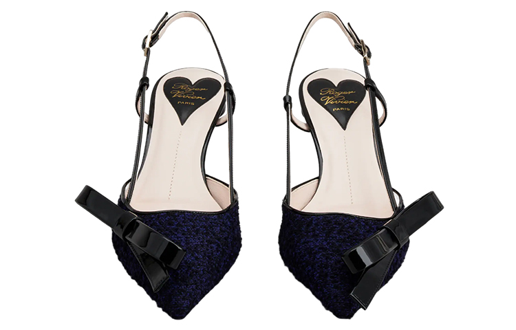 Lookbook (W) Roger Vivier Stiletto Hak ''Blauw Zwart Strik'' RVW63836510SKJ073F