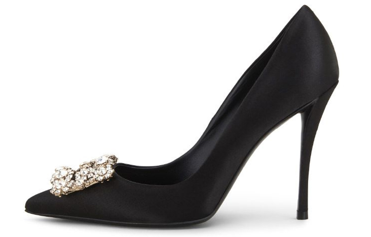 (W) Roger Vivier Flower Strass 'Black'