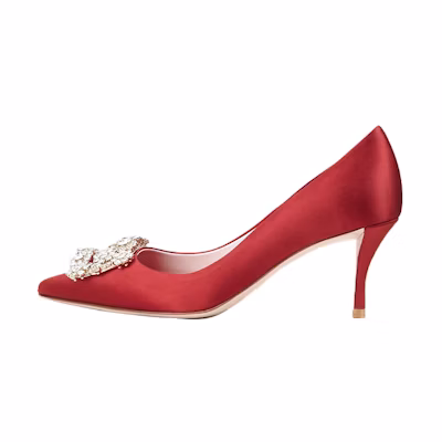 (W) Roger Vivier Flower Strass 'Burgundy'