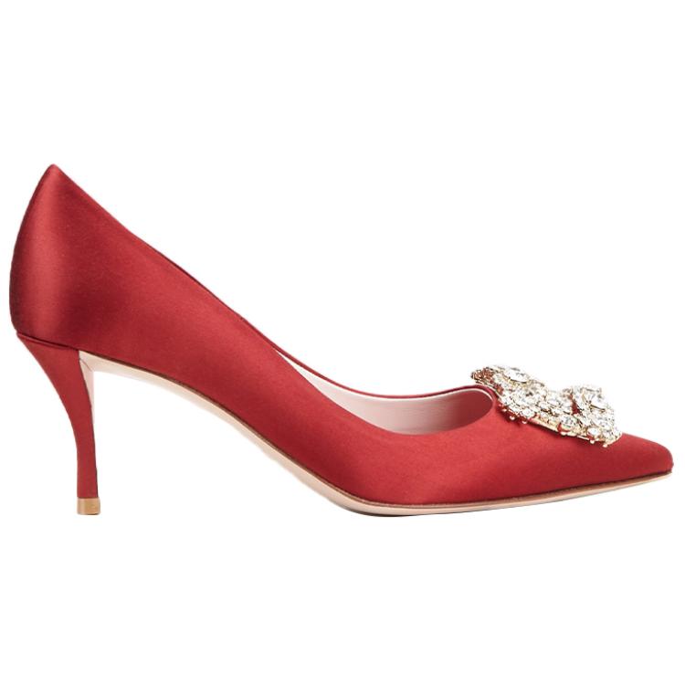 (W) Roger Vivier Flower Strass 'Burgundy' 圖 4