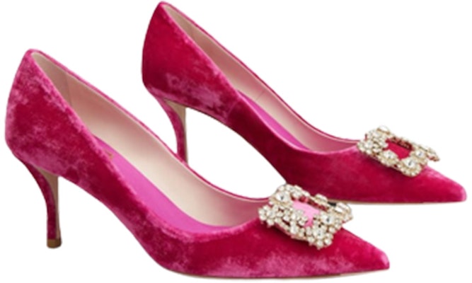 (W) Roger Vivier Kasut Tumit Runcing 'Pink Satin Dan Bunga Strass Slingback' RVW41417620AQPM807 Order (W) Roger Vivier Kasut Tumit Runcing 'Pink Satin Dan Bunga Strass Slingback' RVW41417620AQPM807