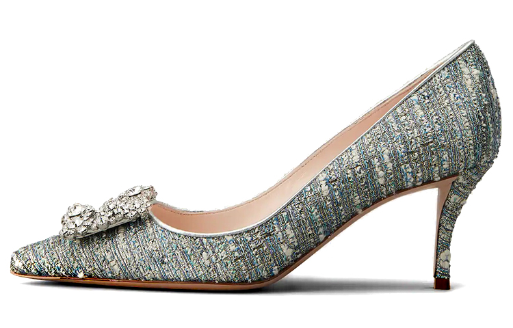 (W) Roger Vivier Flower Strass 'Powder Blue'