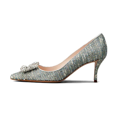 (W) Roger Vivier Flower Strass 'Powder Blue'