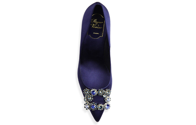 (W) Roger Vivier Flower Strass 'Purple Satin Crystal Buckle' 圖 4