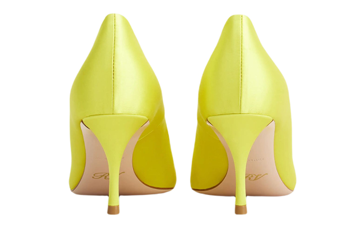 (W) Roger Vivier Flower Strass Buckle High Heels 'Yellow Satin' 圖 5