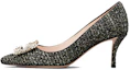Buy (Women) Roger Vivier Flower Strass Buckle Piping High Heels 'Elegant Black' RVW41428200QGRB999
