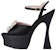 (W) Sandal Bertapak Roger Vivier Flower Strass Buckle 'Black Satin' RVW66230280RS0B999
