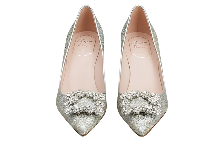 (W) Roger Vivier Flower Strass High-Heel 'Silver' 圖 3