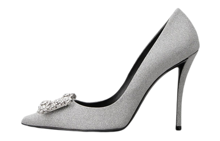 Buy (W) Roger Vivier花卉水晶高跟鞋“银色扣” RVW41917620JO1B200