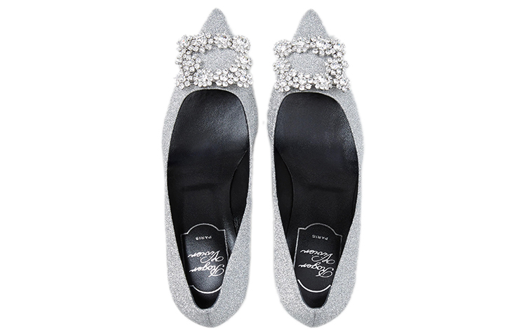 Shop (W) ロジェヴィヴィエ フラワーストラップヒール (シルバーバックル) RVW41417620JO1B200