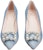 (W) Roger Vivier Flower Strass Kasut Tumit Runcing 'Biru' RVW41436280JDLU207