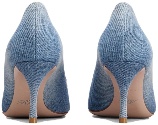 (W) Roger Vivier Tacón Aguja Azul con Flor Strass y Punta Afilada. RVW41436280JDLU207 Shop (W) Roger Vivier Tacón Aguja Azul con Flor Strass y Punta Afilada. RVW41436280JDLU207