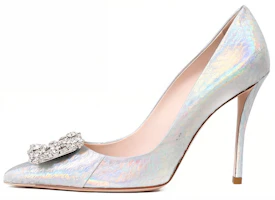 (Women) Roger Vivier Flower Strass Pumps 'Silver Buckle' RVW41917620MD9U017 (Women) Roger Vivier Flower Strass Pumps 'Silver Buckle' RVW41917620MD9U017