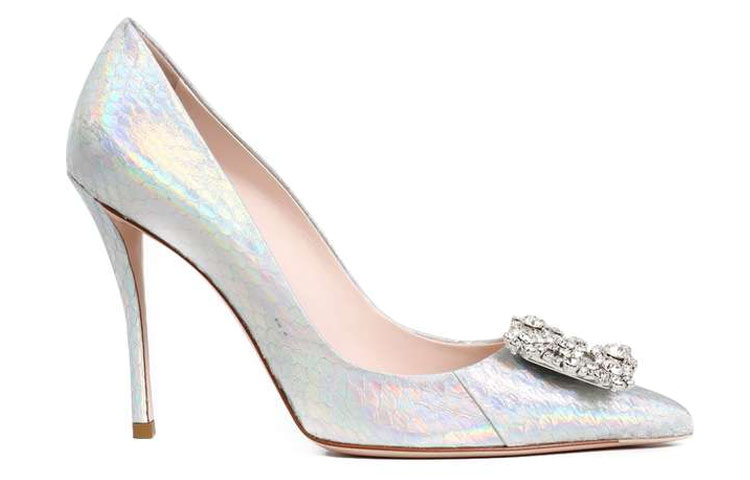(W) Roger Vivier Flower Strass Pumps 'Silver Buckle' 圖 2