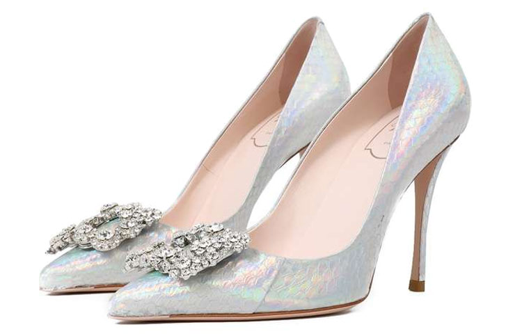 (W) Roger Vivier Flower Strass Pumps 'Silver Buckle' 圖 3