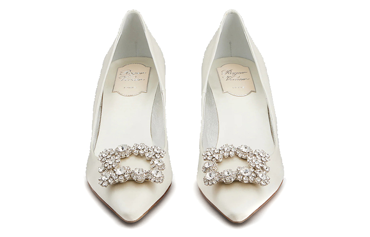 Order (W) Roger Vivier 花卉水钻缎面高跟鞋 '米色' RVW41417620RS0C001