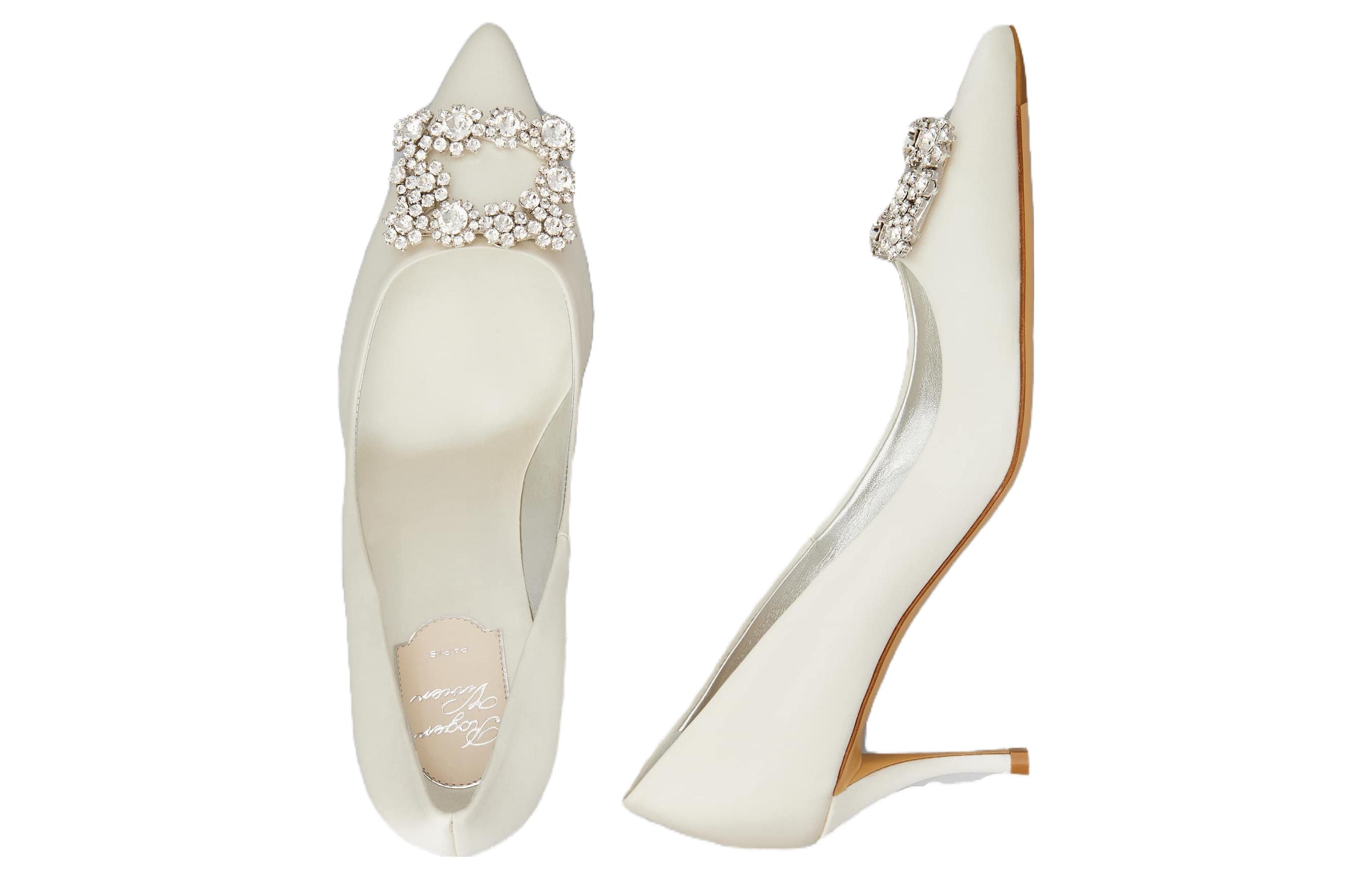 Lookbook (W) Roger Vivier 花卉水钻缎面高跟鞋 '米色' RVW41417620RS0C001