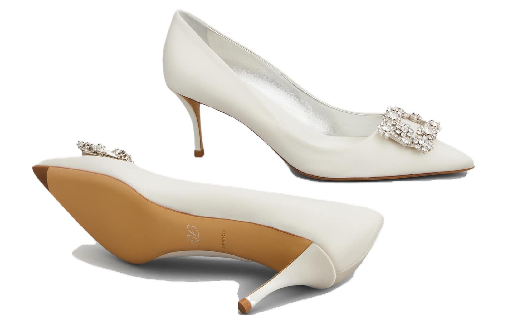 Purchase (W) Roger Vivier 花卉水钻缎面高跟鞋 '米色' RVW41417620RS0C001