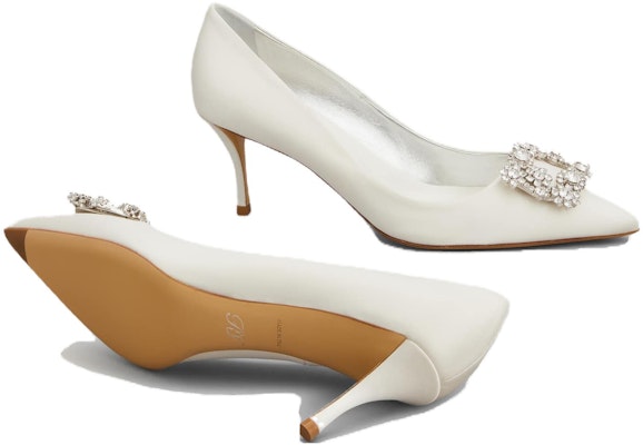 (W) Roger Vivier 花卉水钻缎面高跟鞋 '米色' RVW41417620RS0C001 Purchase (W) Roger Vivier 花卉水钻缎面高跟鞋 '米色' RVW41417620RS0C001