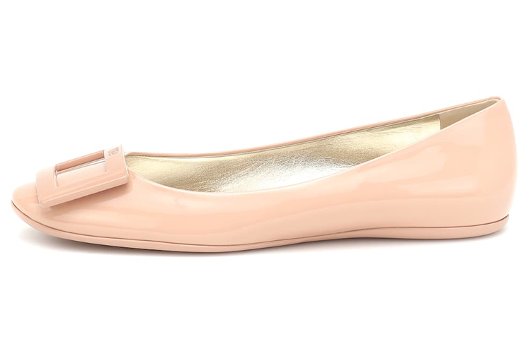 (W) Roger Vivier Gommette 'Pink Buckle Ballet Flats'
