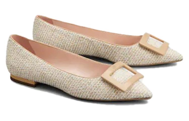 (W) Roger Vivier Gommettine 'Beige Patent Buckle Ballet Flats' 圖 3
