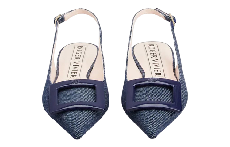Lookbook (W) Roger Vivier Gommettine 'Sepatu Balerina Denim Biru' RVW57531330EMNU820