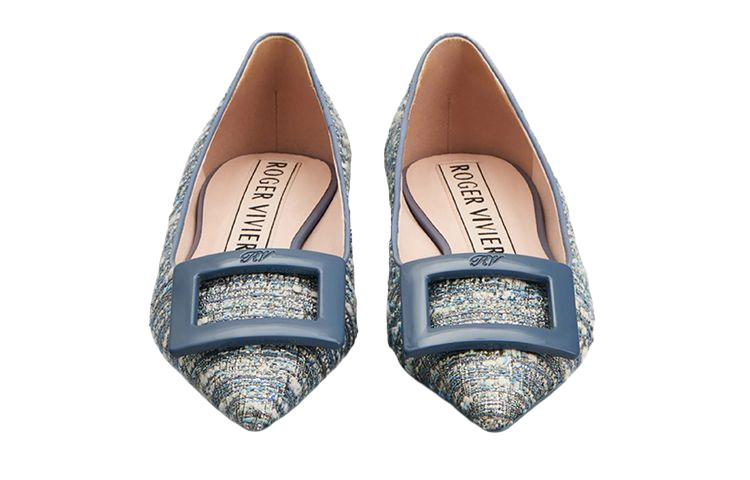 (W) Roger Vivier Gommettine 'Light Blue Patent Buckle Ballet Flats' 圖 2