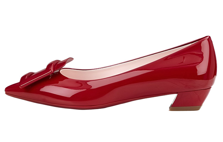 (W) Roger Vivier Gommettine 'Red Ballet Mid Heel'