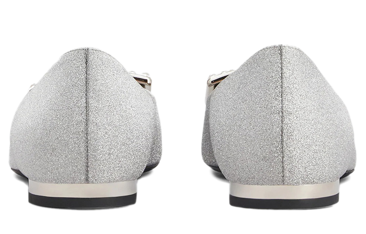 (W) Roger Vivier Gommettine 'Silver Buckle Ballet Flats' 圖 4