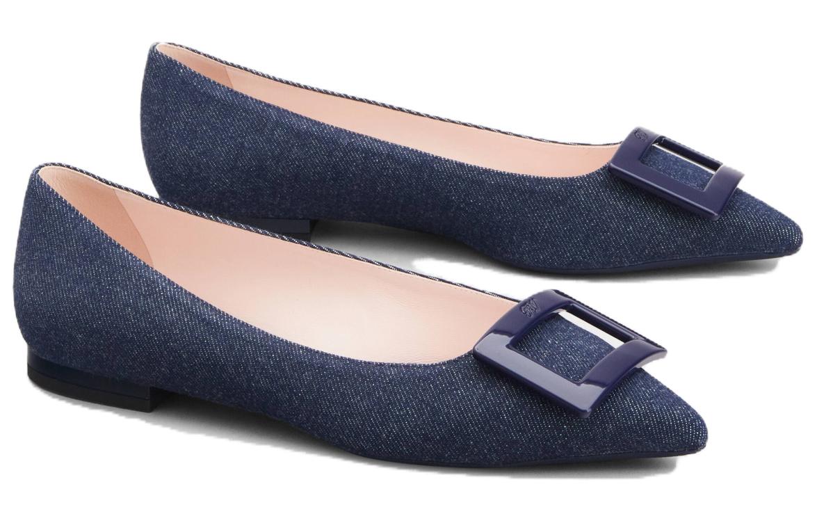 (W) Roger Vivier Gommettine Ballerina Flats 'Blue Denim Buckle' 圖 3