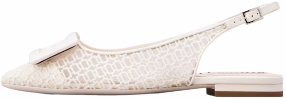 (Women) Roger Vivier Gommettine Buckle Flats 'White' RVW57533540SJFC019 (Women) Roger Vivier Gommettine Buckle Flats 'White' RVW57533540SJFC019
