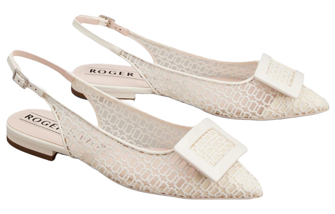 (W) Roger Vivier Gommettine Buckle Flats 'White' 圖 3