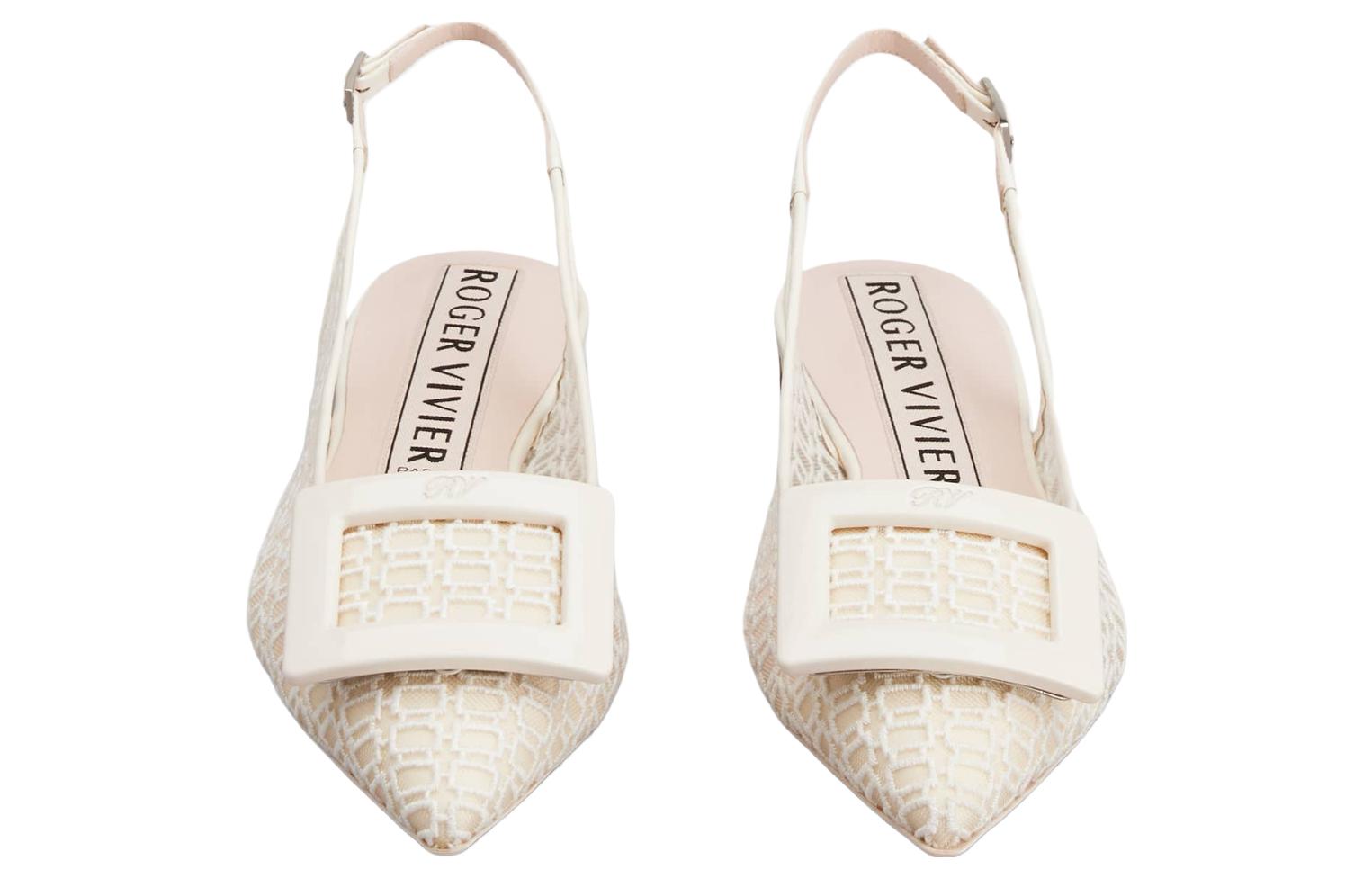 (W) Roger Vivier Gommettine Buckle Flats 'White' 圖 5