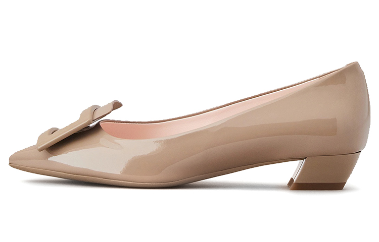 (Women) Roger Vivier Gommettine Patent Leather Ballet High Heels 'Grey' RVW50823430D1PC415