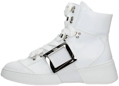 Roger Vivier 皮革 高筒休閒平底鞋 女款 白色 Buy Roger Vivier 皮革 高筒休閒平底鞋 女款 白色