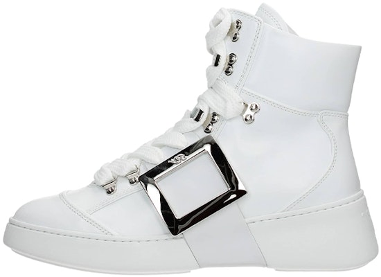 (Women) Roger Vivier High-Top Sneaker 'White Leather' RVW54226840JUSB001 Buy (Women) Roger Vivier High-Top Sneaker 'White Leather' RVW54226840JUSB001
