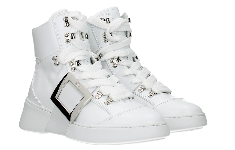 Order (Women) Roger Vivier High-Top Sneaker 'White Leather' RVW54226840JUSB001