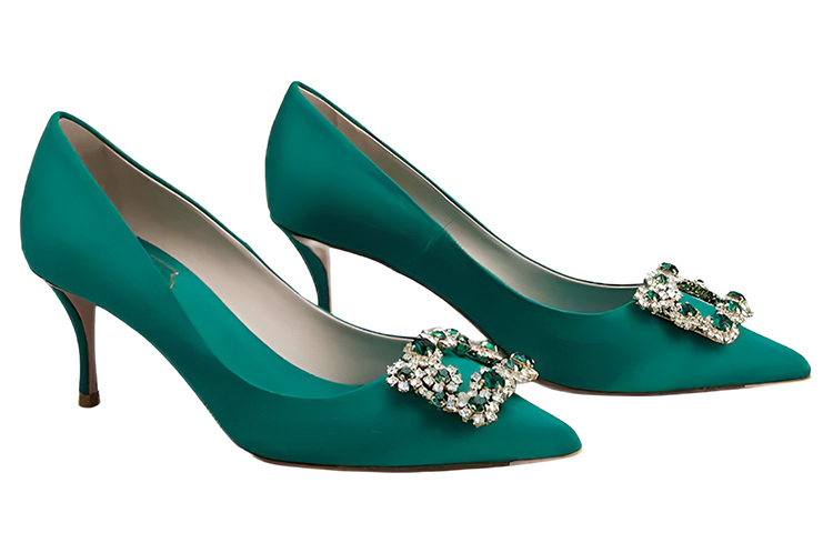 (W) Roger Vivier High Heel 'Green Satin' 圖 2